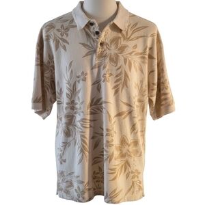 Men's Caribbean Joe Short Sleeve 100% Cotton Tropical Hawaiian Shirt EUC Medium